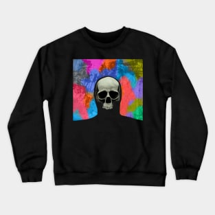 Skull on Abstract Background Crewneck Sweatshirt